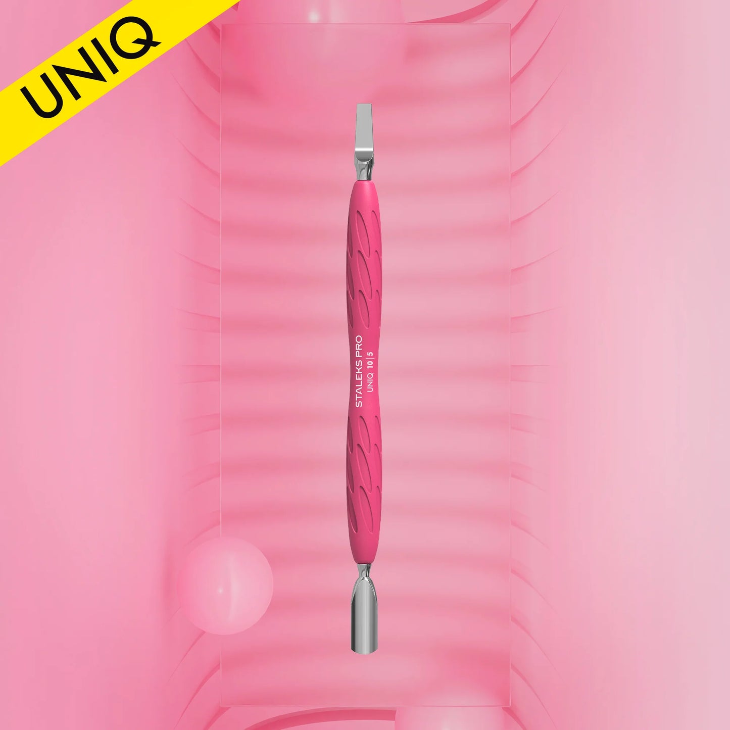 STALEKS Pro Uniq 10 Type 5 Manicure Pusher Whith Silicone Handle PQ-10/5