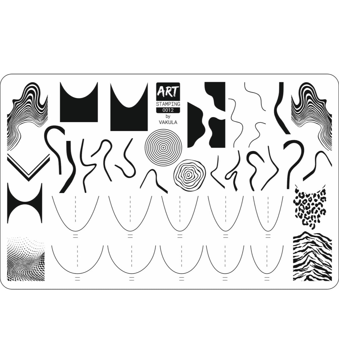 Vakula Nail Stamp Plate #12