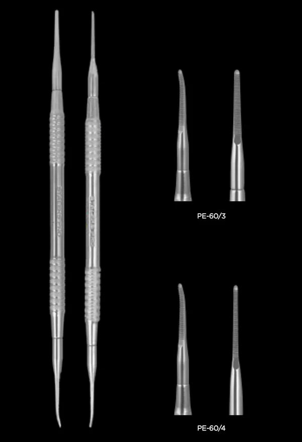 Staleks Pro EXPERT 60 TYPE 3 Pedicure Pusher (straight nail file and file with a bent end) PE-60/3