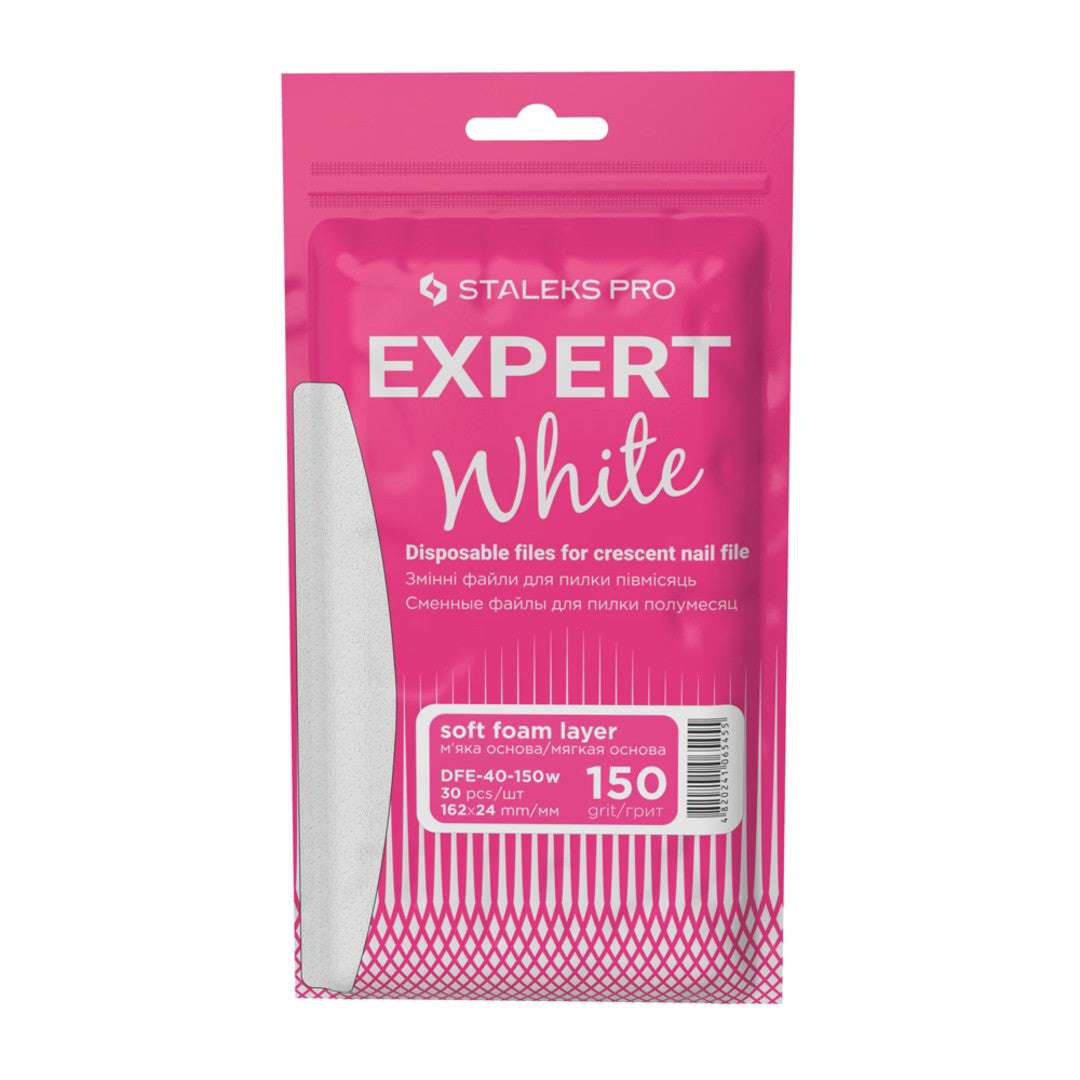 WHITE FILES FOR CRESCENT SAW ON A SOFT BASE 150 GRIT STALEKS PRO EXPERT 40 30 PCS DFEX-40-150W