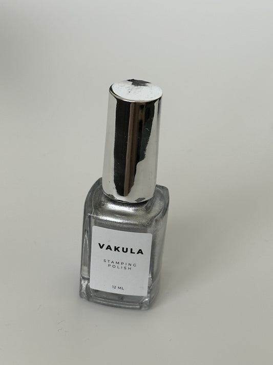 SALE - Vakula Stamping Polish #03-Silver with shimmer