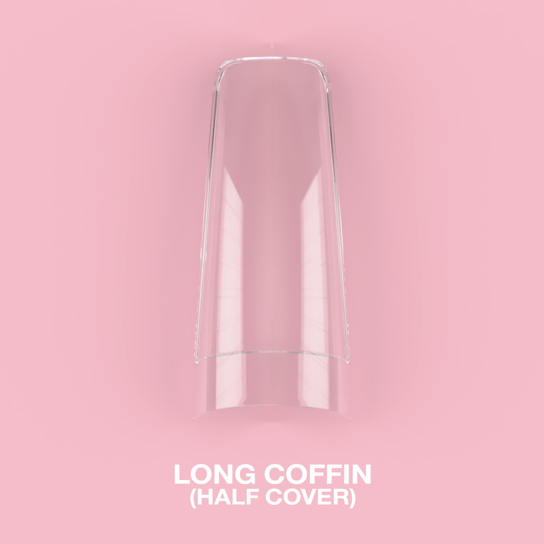 LUNA Gel Tips #Coffin Long (Half Cover)