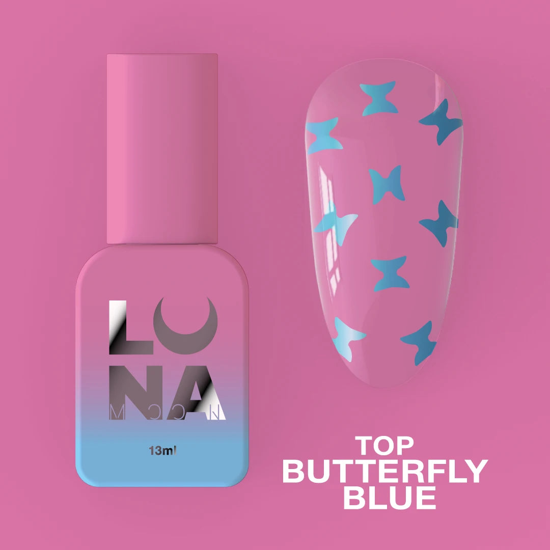 LUNA Top Butterfly Blue