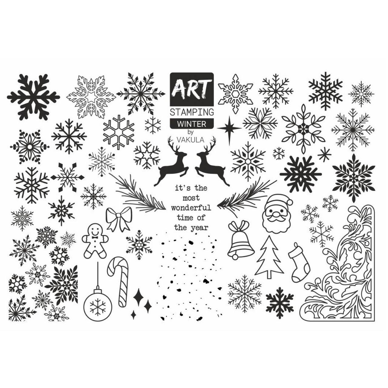 Vakula Nail Stamp Plate #Winter
