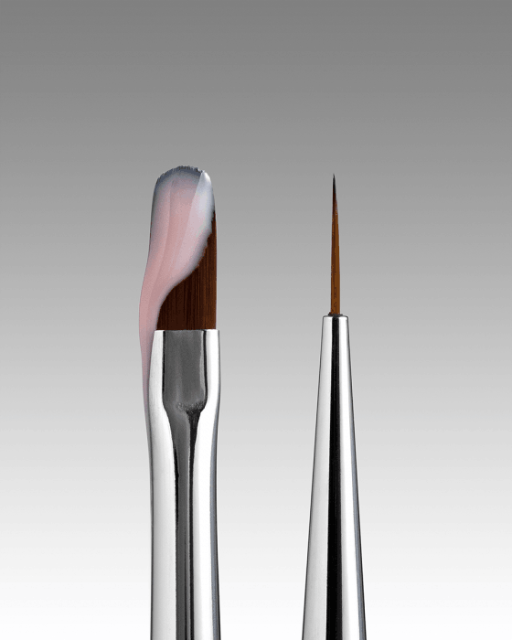 DARK Double-Ended Gel Brush – Liner 10 mm & Oval 12 mm