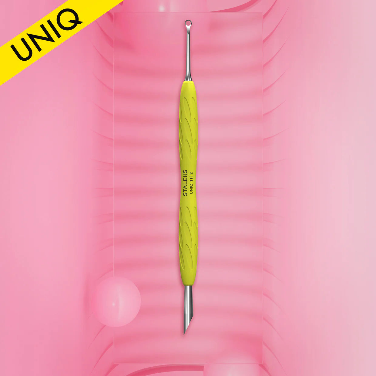 STALEKS Pro Uniq 11 Type 2y Manicure Pusher Whith Silicone Handle PQ-11/2y