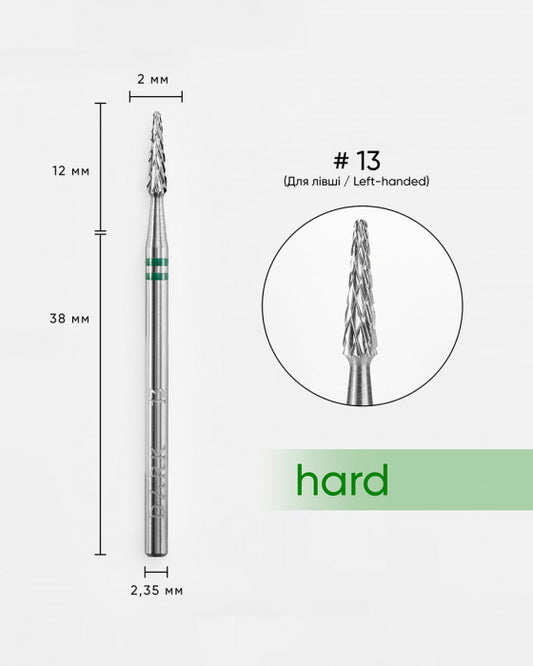 DARK Carbide Bit – 13, Left-Hand, Green