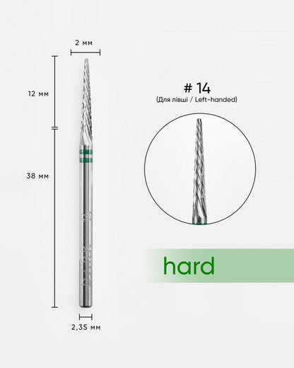 DARK Carbide Bit – 14, Left-Hand, Green
