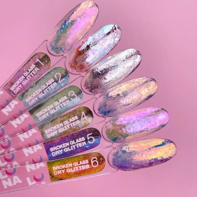 LUNA Nail Dry Glitter Set #Broken Glass