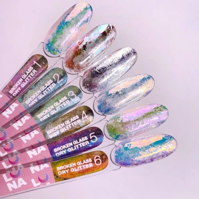 LUNA Nail Dry Glitter Set #Broken Glass