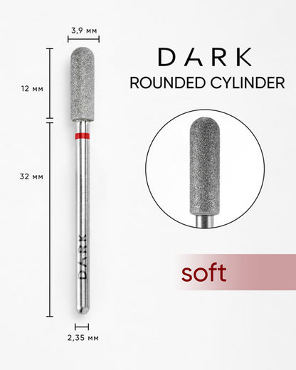DARK Diamond Cylinder Bit – 3.9 × 12 mm, Red
