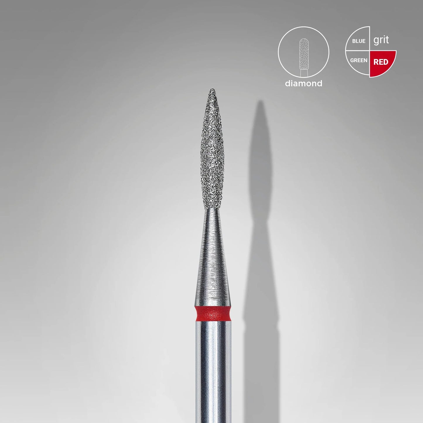 Staleks Diamond Bit #Flame Red 1.6/8mm