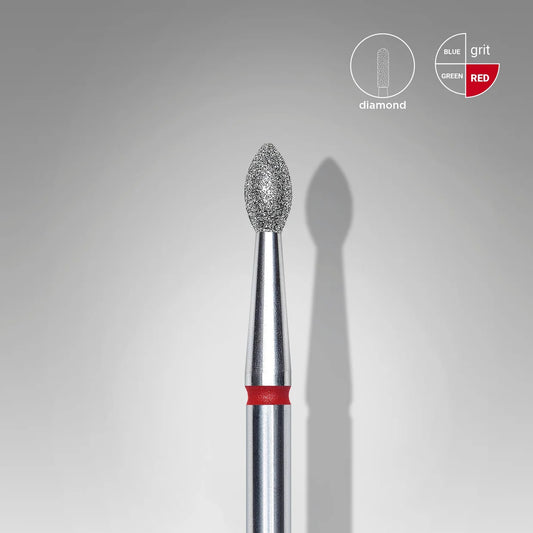 Staleks Diamond Bit – Pointed Bud 2.5 × 4.5 mm, Red
