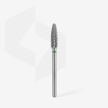 Staleks Carbide Bit – Corn 4 × 14 mm, Green