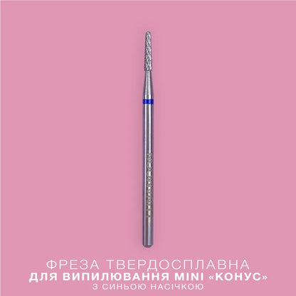 LUNA Carbide Bit – Mini Cone 1.3 mm, Blue