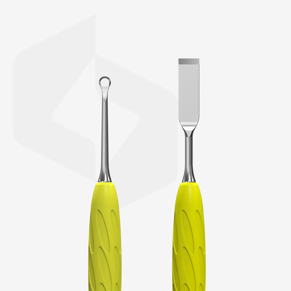 Staleks Uniq 11 Type 1 Manicure Pusher with Silicone Handle