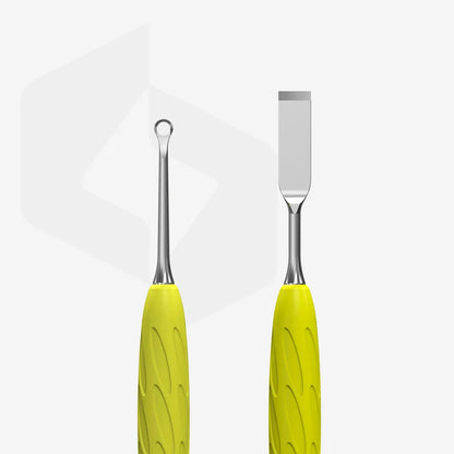 Staleks Uniq 11 Type 1 Manicure Pusher with Silicone Handle