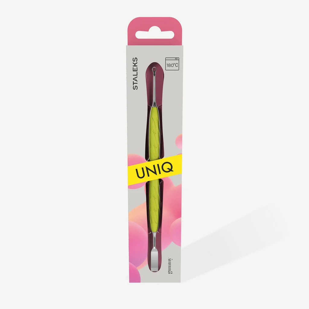 Staleks Uniq 11 Type 1 Manicure Pusher with Silicone Handle