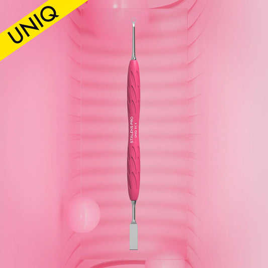 STALEKS Pro Uniq 11 Type 1 Manicure Pusher Whith Silicone Handle PQ-11/1