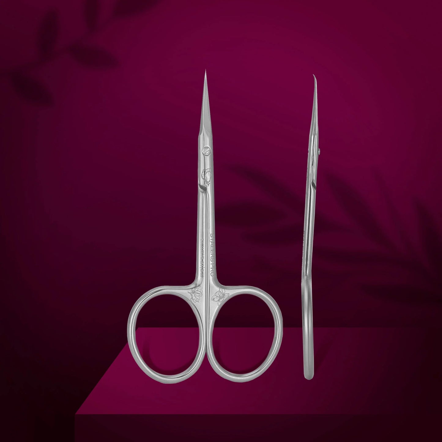 Staleks Pro Exclusive 21 Type 2 (Magnolia) Professional cuticle scissors with hook SX-21/2m