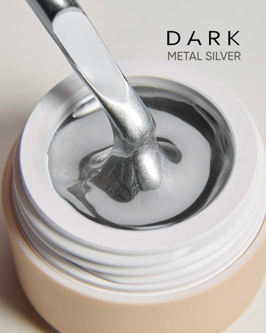 DARK Silver metal gel paint