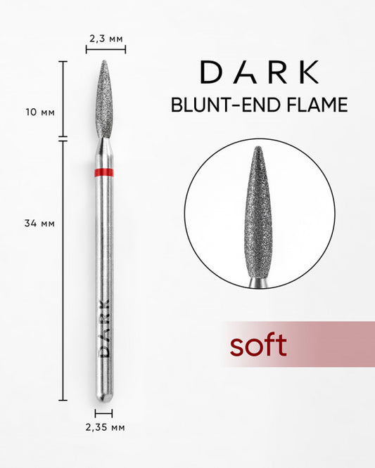 DARK Diamond Blunt-End Flame Bit – 2.3 × 10 mm, Red