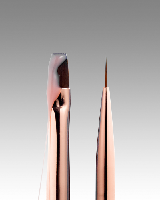 DARK Dual-Ended Brush & Liner - Beige