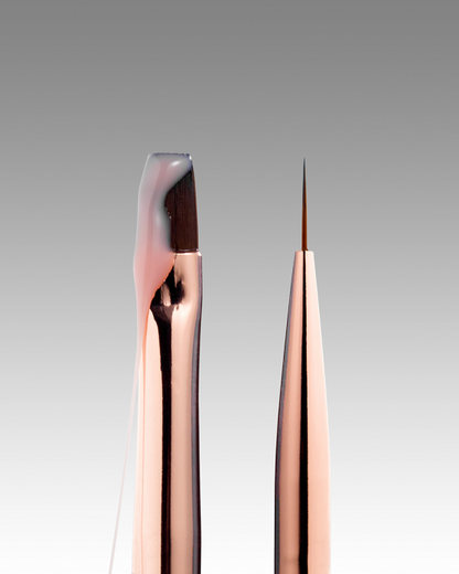 DARK Dual-Ended Brush & Liner - Beige
