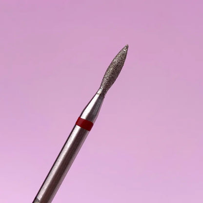 LUNA Diamond Bit – Short Flame 1.8 × 6.5 mm, Red