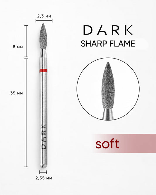 DARK Diamond Flame Bit – 2.3 × 8 mm, Red