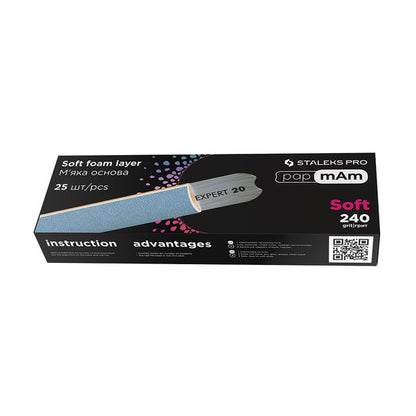 Staleks Pro Expert 20, Disposable files papmAm on soft foam layer 180grit (25 pcs)