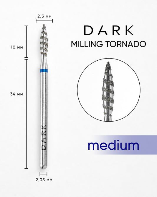 DARK Diamond Tornado Bit – 2.3 × 10 mm, Blue